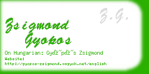 zsigmond gyopos business card